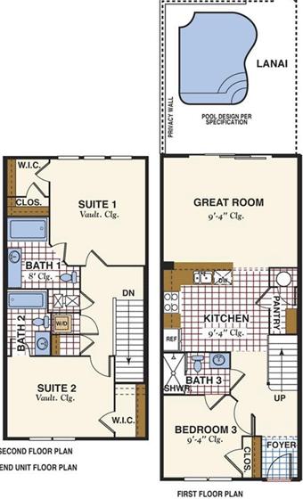 Layout of the Townhouse, Windsor Hills